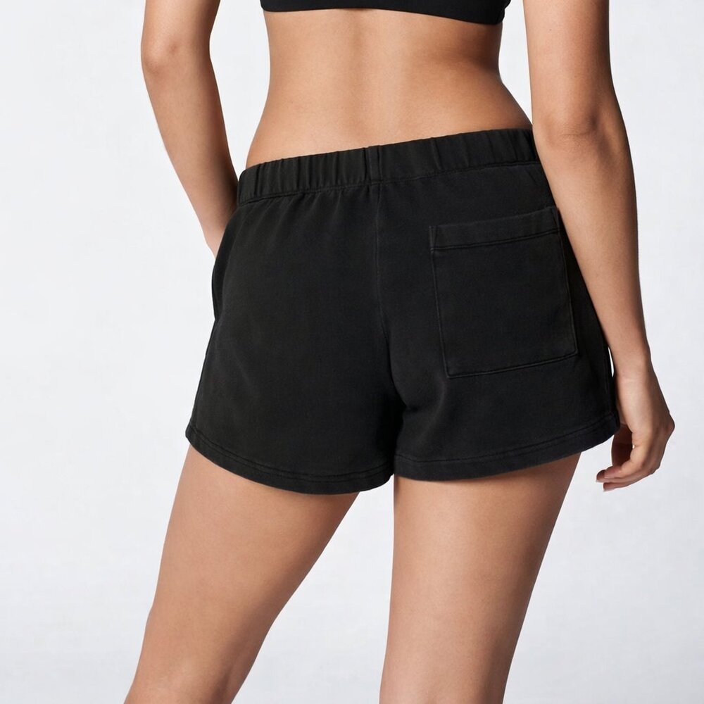 Florence by Mills Cozy Crush Mineral Wash French Terry Sweat Shorts Black XXL